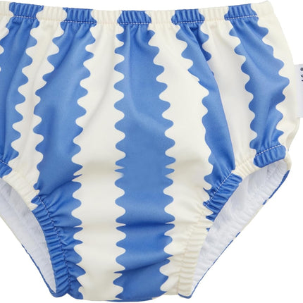 Tiny Twinkle Pull-Up Reusable Swim Diapers 2-Pack | Waterproof and UPF 50+ Sun Protection | Lightweight and Absorbent | Machine Washable(Sailboats,Zig Zag Stripe,12-18M)