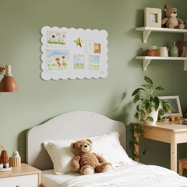 Scalloped Felt Bulletin Board, 24 x 18 Inches