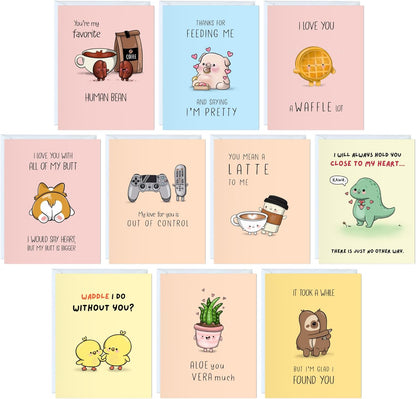 Boxed Set of 10 Funny, Cute Notecards for All Occasions