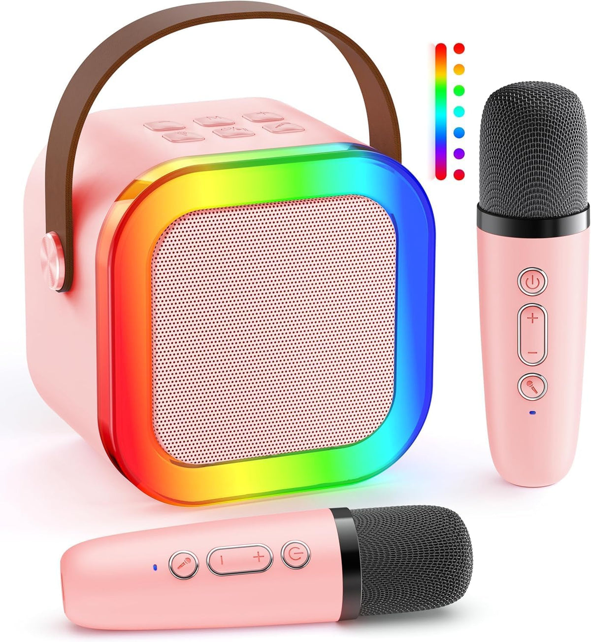 K-Pop Karaoke Machine with Bluetooth Mini Speaker and 2 Wireless Microphones