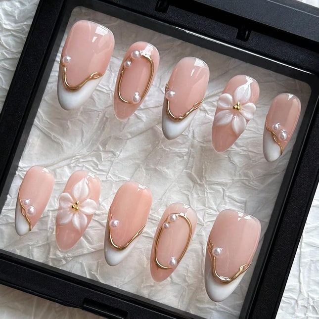 Spring Press On Nails Almond Fake Nails