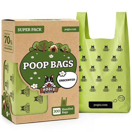 Large Dog Poop Bags with Handles, Fresh Scent, Extra Thick, 300 Bags - photo 12