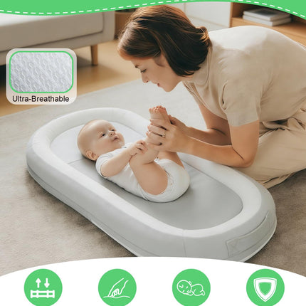 Baby Lounger, Portable Infant Support Cushions for Newborn 0-24 Months, Soft Washable Baby Nest with Thickened Support, Newborn Baby Essentials Gift for Home and Travel, Supervised Use