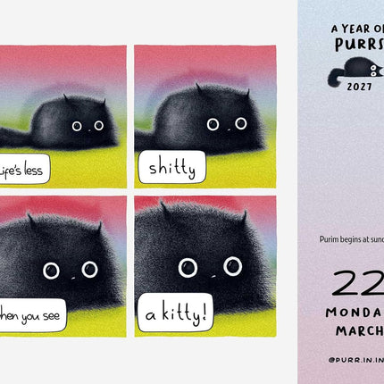 A Year of Purrs 2027 Day-to-Day Calendar