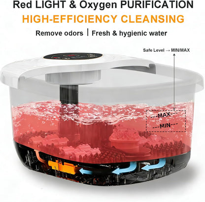 Foot Spa Bath Massager with Heat, Red Light & Oxygen Bubbles,Shiatsu Rollers Epsom Salt Temperature - photo 3