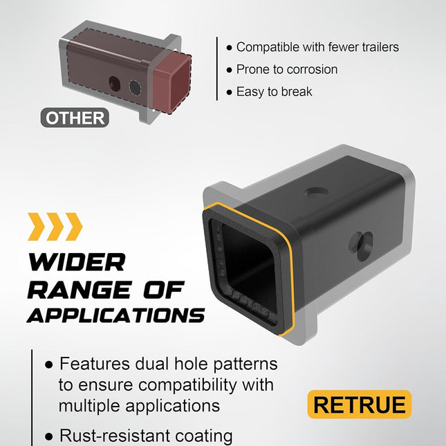 2.5 Inch to 2 Inch Hitch Reducer, 2" Receiver Hitch Adapter