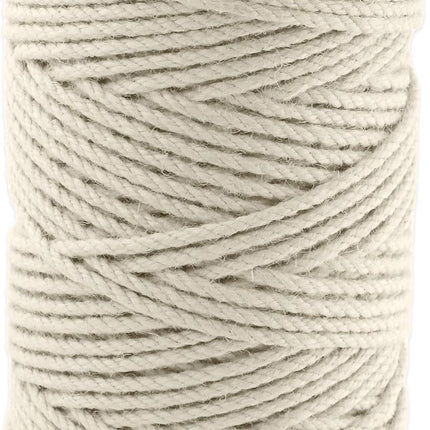 4mm x 300 Feet White Jute Rope, Twine for Gardening Tomato Climbing Plant Tie Floristry Crafts Gift Wrapping Packing Decor