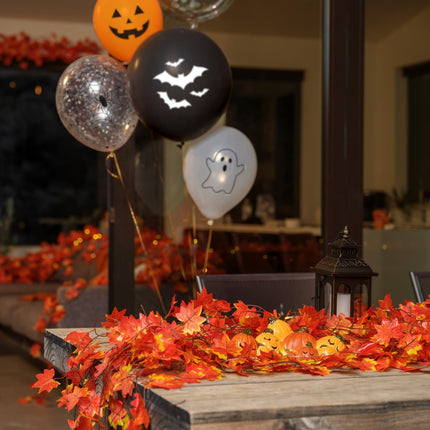 Paquete de 12 guirnaldas de hojas de otoño, enredaderas colgantes de hojas de arce artificiales de otoño, decoración de Acción de Gracias para hogar, boda, chimenea y fiesta