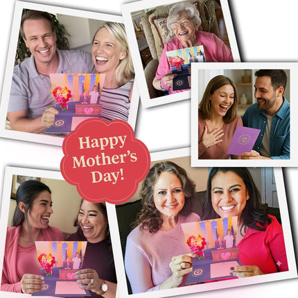 Talking Donald Trump Mothers Day Card - Plays Trump's Real Voice - Pop Up with Lights & Sound, Funny 3D Pop Up Card - Novelty Mothers Day Gifts for Mom or Wife from Son, Daughter or Dad (Flowers)