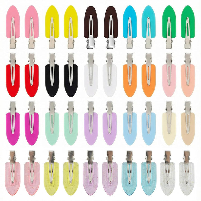 40-Piece Multicolor No Crease Hair Clips