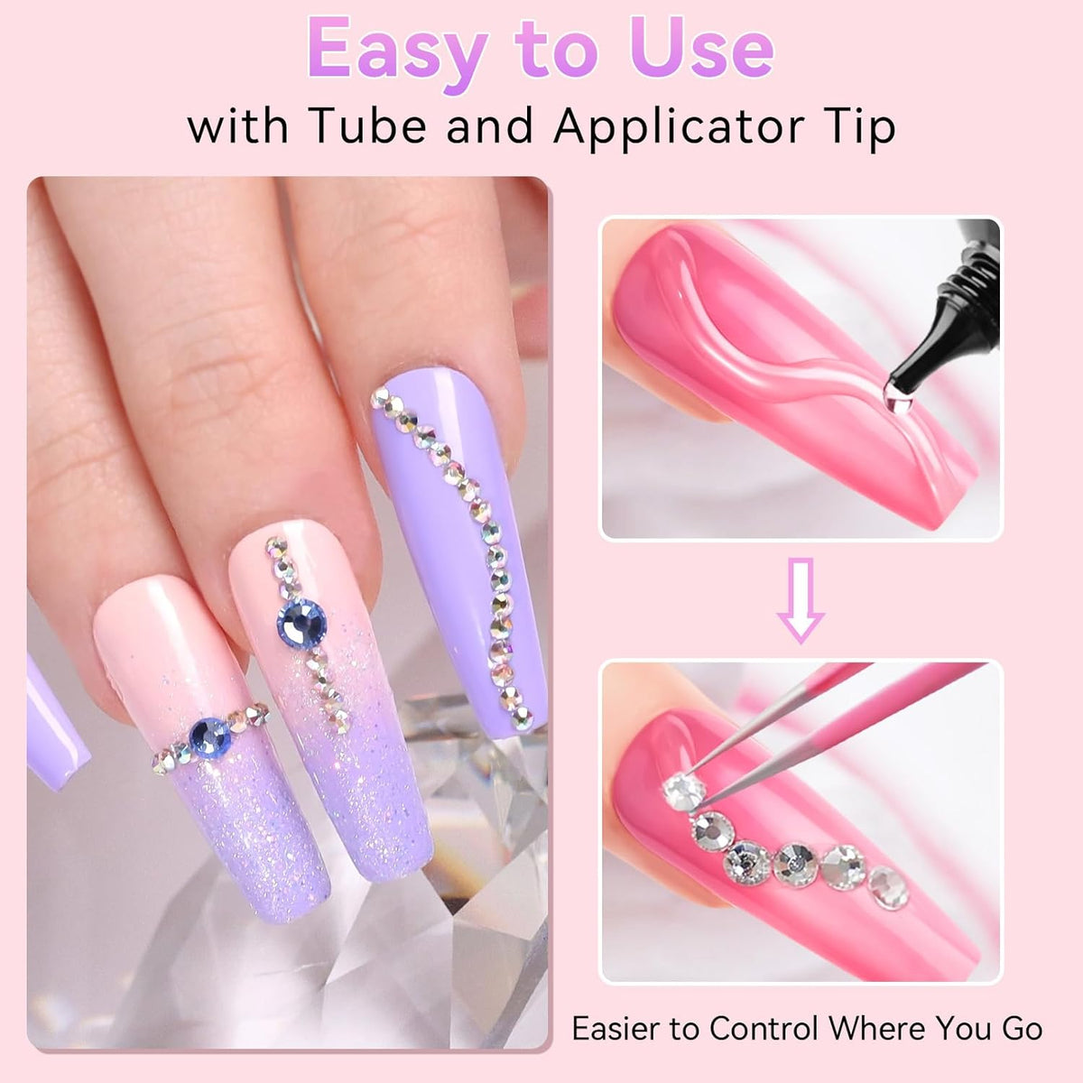 Rhinestone Gel Nail Glue for Charms, Gems & 3D Nail Art, 30ML - photo 5