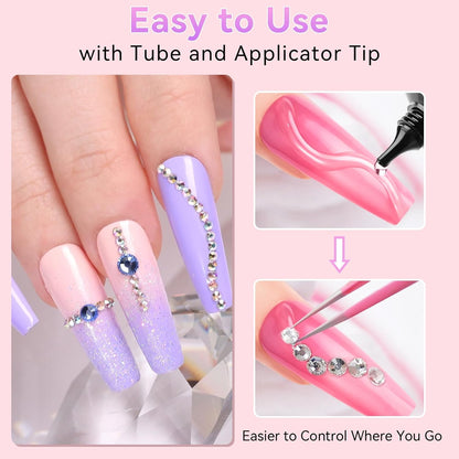Rhinestone Gel Nail Glue for Charms, Gems & 3D Nail Art, 30ML - photo 5
