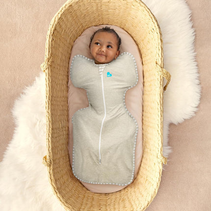 Love to Dream Swaddle UP, Baby Sleep Sack, Self-Soothing Swaddles for Newborns, Improves Sleep, Snug Fit Helps Calm Startle Reflex, New Born Essentials for Baby, 5-8.5 lbs, Sand Dollar