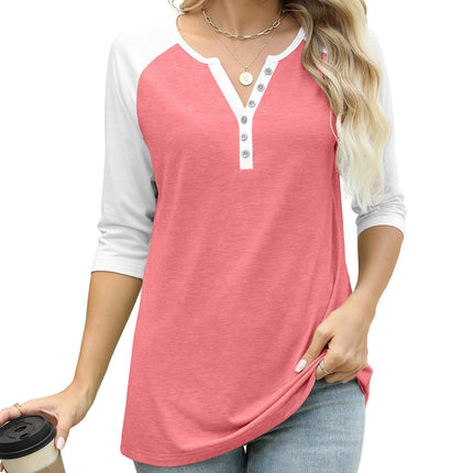 Womens Tops 3/4 Length Sleeve Blouses Dressy Casual Summer Outfits