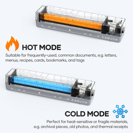 Laminator Machine 9 Inch with 10 Laminating Sheets, Laminator A4 with Quick Preheating, Paper Cutter, Low Noise, Hot & Cold Modes, ABS Jam-Free for Office & Home Use