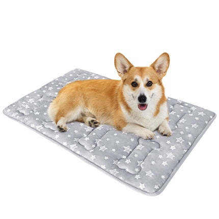 Dog Crate Bed Mat (36" X 23"), Soft Dog Bed Pad Mat with Cute Stars