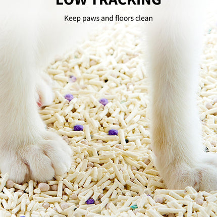Upgraded Clump+ Tofu Mixed Cat Litter, Water Flushable,Ultra Absorbent and Fast Drying, 100% Natural Ingredients Clumping Litter, Dust-Free Low Tracking Bentonite Litter (5.29lb×3bags)