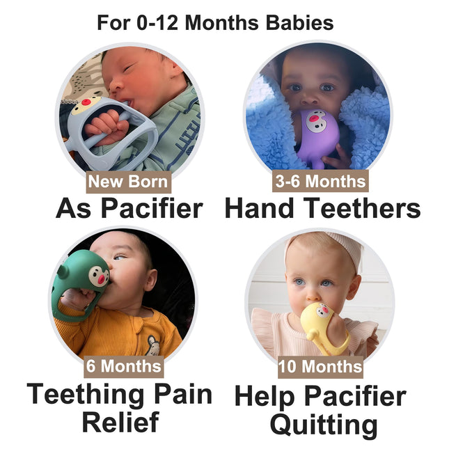 Baby Teething Toys for 0-6Months, Teethers for Babies 3-6Months | Penguin Teether | Hand Teether - photo 2