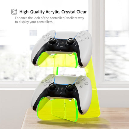 AFOOYO Dual Controller Holder Gaming Accessories,Suitable for Almost All Controllers, Controller Stand and Organizer(Green)