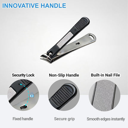 Upgraded Slanted Ingrown Toenail Clippers for Men Women Seniors, Sharp Stainless Steel Curved Toe Trim Nail Clippers with File for Thick Nails, Angled Nail Cutter Trimmers Fingernail Clipper