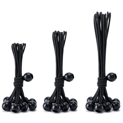 30 Pack Ball Bungee Cord, Heavy Duty Bungie Cord Balls (6",Black/White) - photo 19