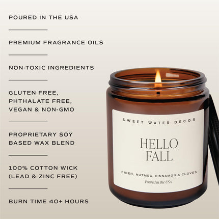 Fall Candle, 9oz Amber Jar, Autumn Scents for Home - photo 7