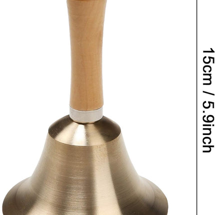 Super Loud Solid Brass Hand Call Bell