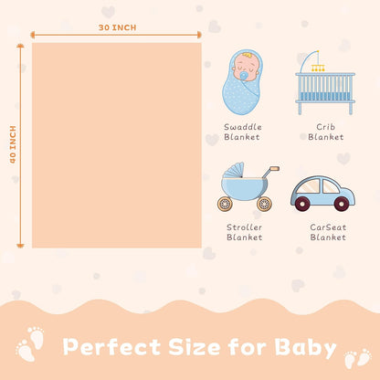 Fleece Baby Blanket Heart Checkered, Ultra Soft Cozy Baby Blankets for Girls Boys, Fluffy Infant Toddler - photo 4