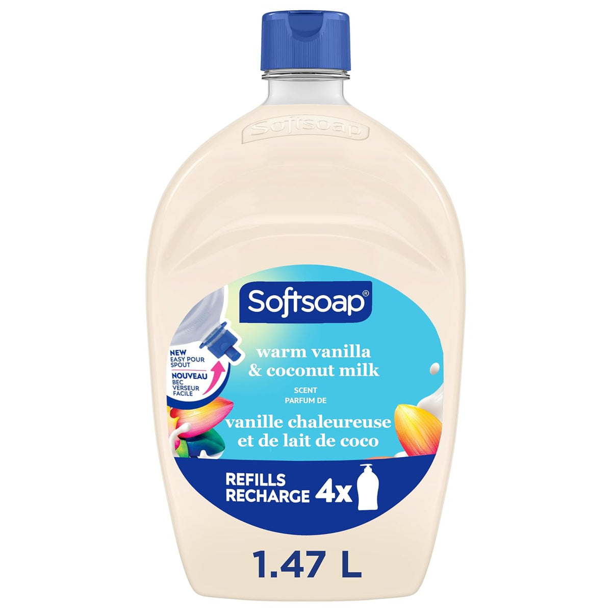 Moisturizing Liquid Hand Soap, Warm Vanilla and Coconut Milk, 50 oz Refill