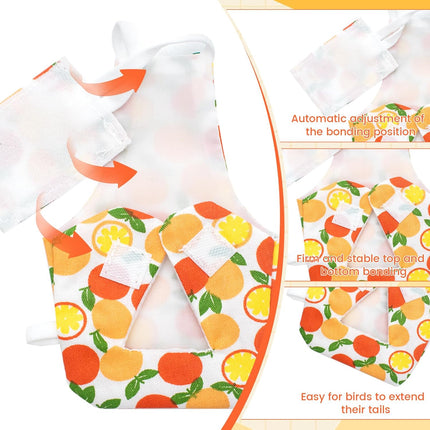 4 Pcs Bird Diaper, Parrot Diaper, Reusable Bird Clothes with Adjustable Straps & Waterproof Inner, Pet Bird Diapers for Budgies, Lovebirds, Cockatiels, and Miniature Macaws
