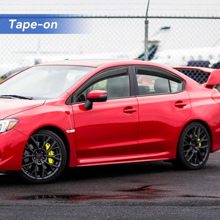 YQAUTEC Window Visors Rain Guards Shield Compatible with 2015-2021 Subaru WRX, Window Wind Deflectors Vent Shades for 15-21 Premium Limited STi