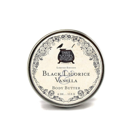 Three Sisters Apothecary 4 oz. Body Butters (Black Licorice)
