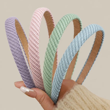Headbands for Women Thin Knitted Hairbands Fashion Non Slip Headband for Women's Hair Cute Solid Colors Hair Accessories 4 PCS