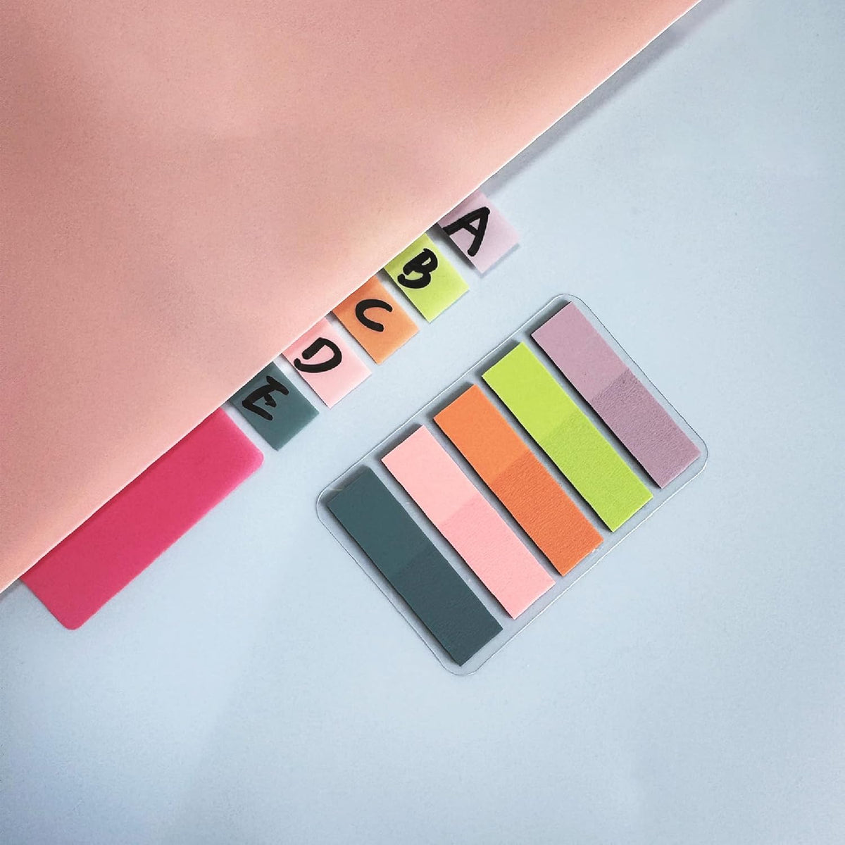 500 PCS Book Tabs 2 Inch Sticky Index Tabs, Colored Page Markers Repositionable Tags Reading Tabs Self - photo 5