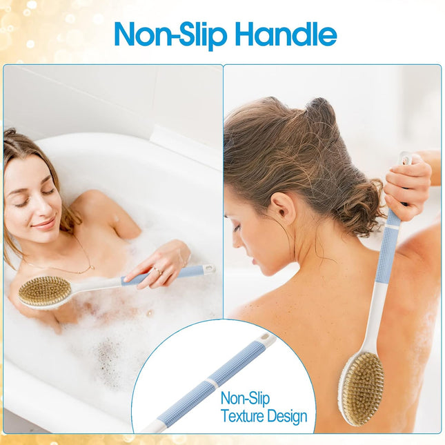 Back Scrubber Anti Slip for Shower, Shower Brush Long Handle with