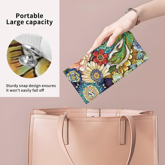 PU Leather Cash Envelopes Wallet, Reusable Money Savin Wallet