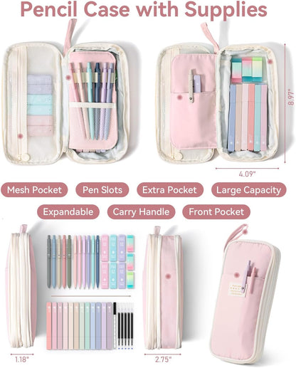 39-Piece Pink Aesthetic Stationery Set with Organizer - photo 2