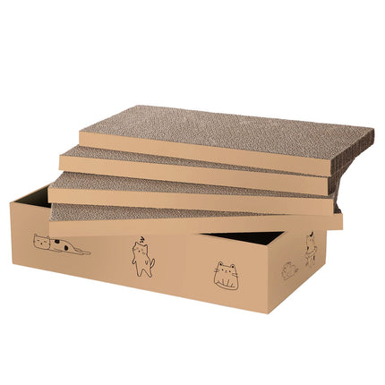 8 Packs in 1 Cat Scratch Pad, Cat Scratcher Cardboard,Reversible,Durable Recyclable Cardboard, Suitable for Cats to Rest, Grind Claws and Play