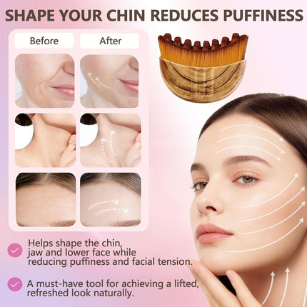 Lymphatic Contour Face Brush(2-PCS),Super Soft Manual Lymphatic Drainage Massager for Sculpting, Relieve Fatigue & Reduce Puffiness, with Portable Case Suitable for Facial Cleansing and Massage
