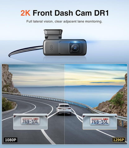Front Dashcam for Cars, Mini 2K Dash Camera, Dash Cam Built-in WiFi - photo 3