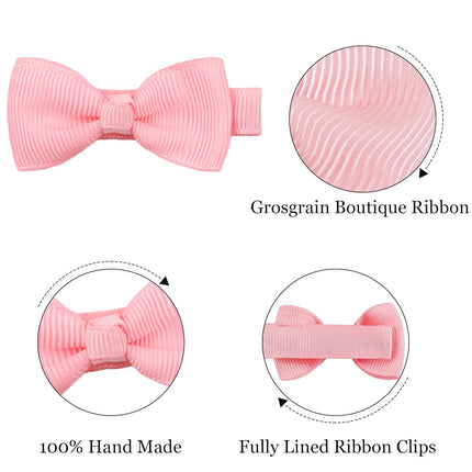 CÉLLOT Baby Girls Hair Clips 25PCS Fully Lined Tiny 2" Hair Bows Alligator Clips for Infants Toddlers