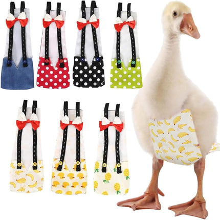 QBLEEV Pet Cole Duck Diapers for Baby Ducks, Chicken Diapers for Real Hens, Fashionable Duckling Nappy Poultry Cloth for Indoor Chick Goose Hen