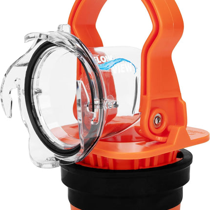 Camco Rhino RV Sewer Adapter PRO - Clear Sewer Hose Elbow with Drain Lock Adapter - Includes Ergonomic Handle & Flexible Adapter (39730)