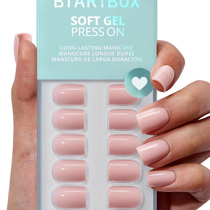 Press On Nails, uñas postizas ovaladas cortas rojo oscuro, 32Pcs kit completo