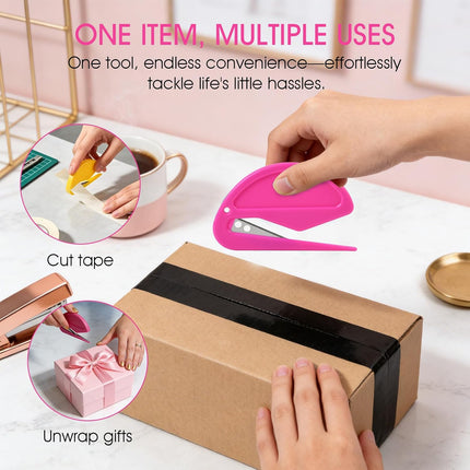 6 Pack Letter Opener Envelope Slitter, Quick Unboxing Machine,Suitable for Envelopes,Letters,Mail,and Packages,Suitable for Offices,Homes,and Businesses,6 Colors