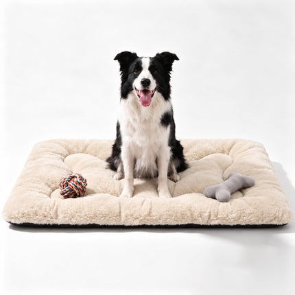 Cama para perro de 36" para jaula metálica, tapete lavable para dormir para mascotas medianas/grandes