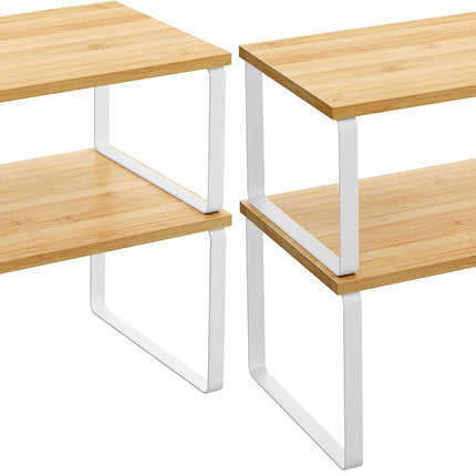 Cabinet Organizer Shelf, Set of 2 Spice Rack, Kitchen Storage