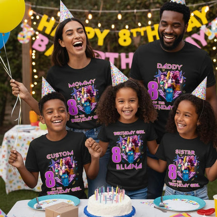 Custom Name k-pop Shirt,Family Birthday Matching Tees,Custom Name Bday t-Shirt for Kids Toddler,Handmade Decorated T-Shirts