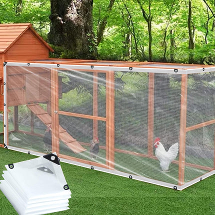 8x20ft Clear Tarps Heavy Duty Waterproof, Clear Tarp with Grommets
