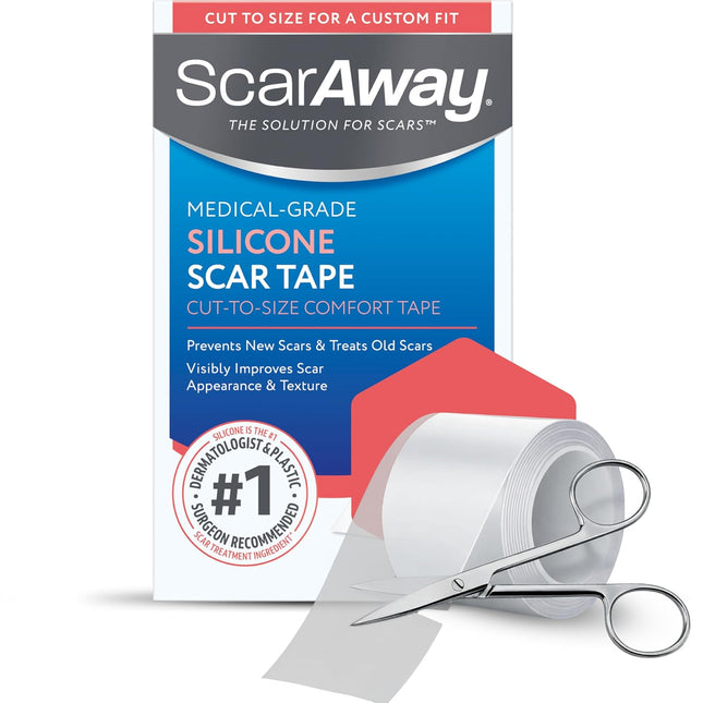 Clear Silicone Scar Tape, Medical-Grade Cut-to-Size Silicone Strip